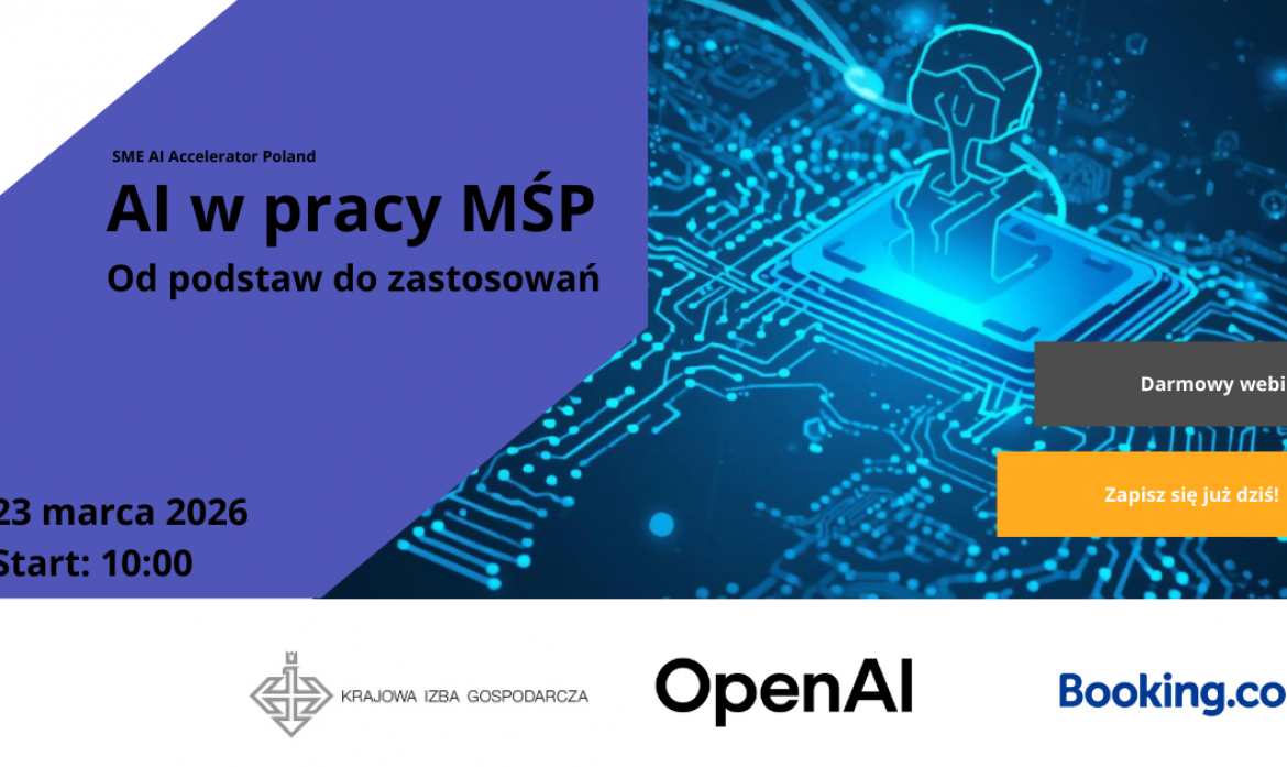 Zdjęcie Bezpłatny webinar: AI w pracy MŚP – od podstaw do zastosowań