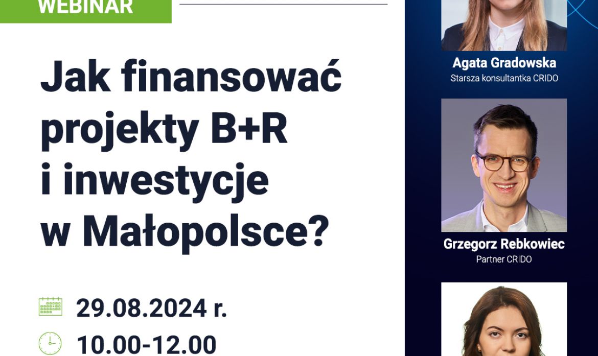 Zdjęcie Webinar: Jak finansować projekty B+R i inwestycje w Małopolsce?